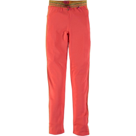 Kidz-Art Meisjes Legging - neon red - Maat 122/128