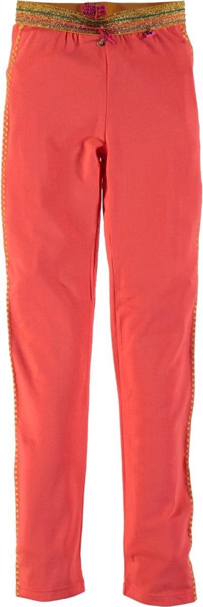 Meisjes Legging - neon red - Maat 122/128