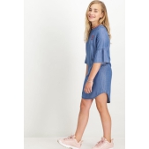 Garcia Meisjes Jurk denim - light used - Maat 176 