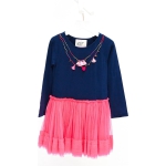 Meisjes Jurk - Blauw - Maat 140