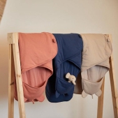 Jollein Wikkeldeken Basic Stripe - Jeans Blue