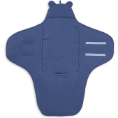 Jollein Wikkeldeken Basic Stripe - Jeans Blue