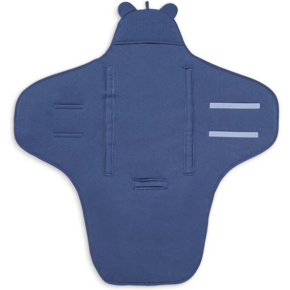 Jollein Wikkeldeken Basic Stripe - Jeans Blue