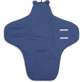 Jollein Wikkeldeken Basic Stripe - Jeans Blue