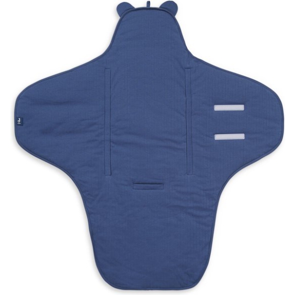 Jollein Wikkeldeken Basic Stripe - Jeans Blue