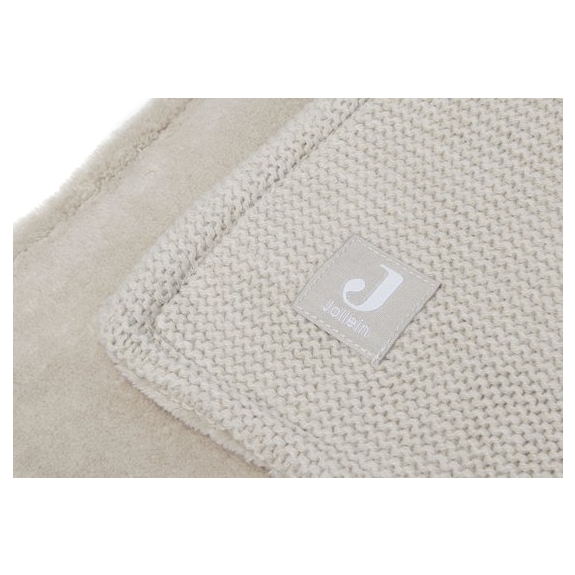 Jollein Baby Deken Wieg 75x100cm Basic Knit - Nougat/Fle