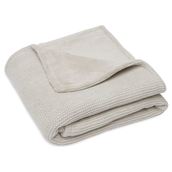Jollein Baby Deken Wieg 75x100cm Basic Knit - Nougat/Fle