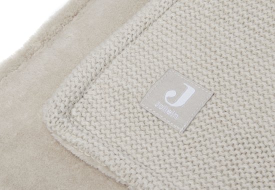 Ledikantdeken 100x150cm Basic Knit - Nougat/Fleece - afbeelding 3