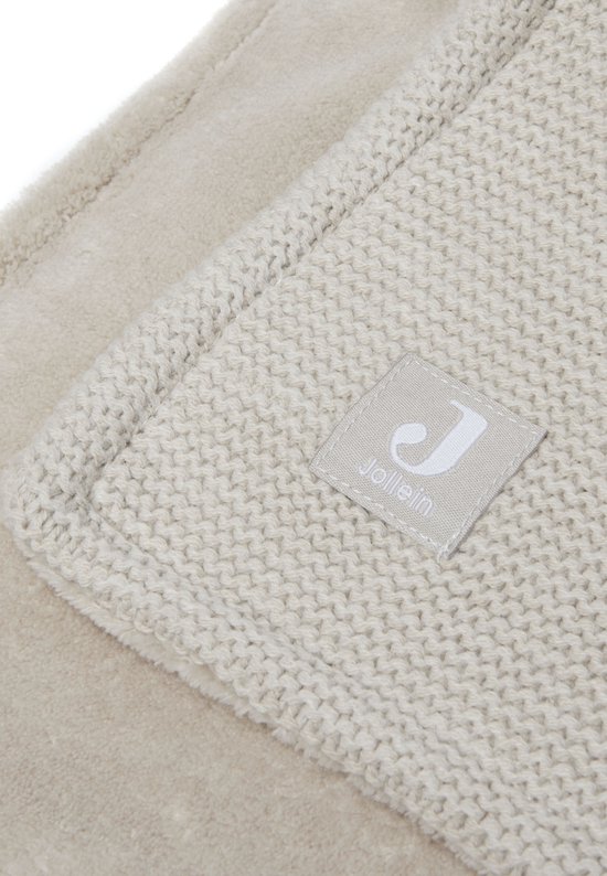 Ledikantdeken 100x150cm Basic Knit - Nougat/Fleece - afbeelding 5