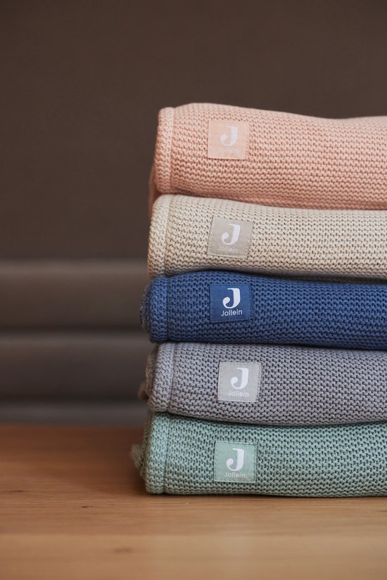 Ledikantdeken 100x150cm Basic Knit - Nougat/Fleece - afbeelding 2