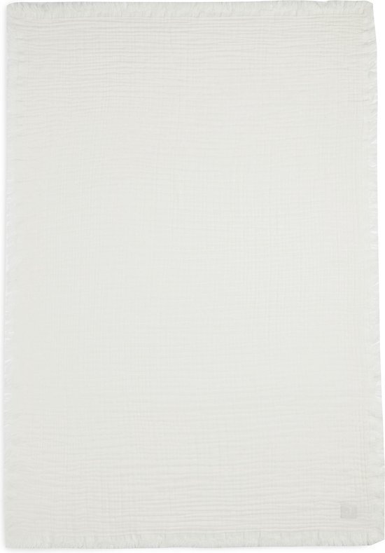 Wiegdeken 75x100cm Muslin Fringe - Ivory - afbeelding 13