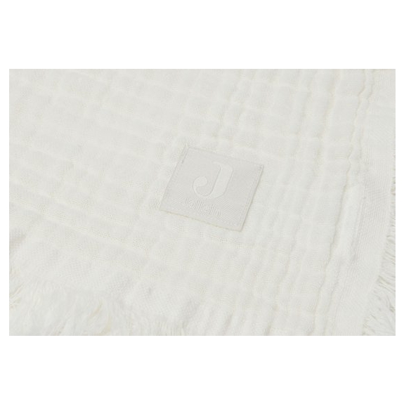Jollein Baby Deken Ledikant 120x120cm Muslin Fringe - Iv