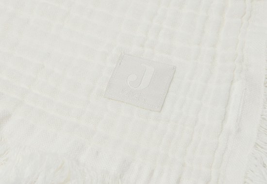 Ledikantdeken 120x120cm Muslin Fringe - Ivory - afbeelding 4