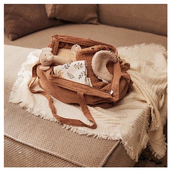 Jollein Baby Deken Ledikant 120x120cm Muslin Fringe - Iv