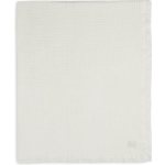 Ledikantdeken 120x120cm Muslin Fringe - Ivory