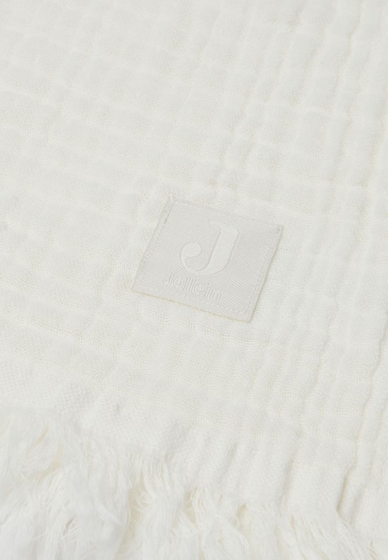 Ledikantdeken 120x120cm Muslin Fringe - Ivory - afbeelding 13