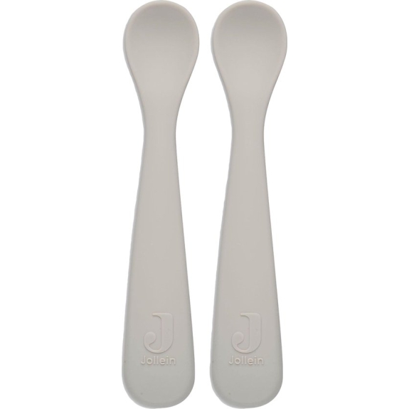 Jollein Lepeltje Siliconen - Nougat - 2 stuks