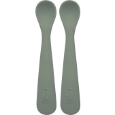 Jollein Lepeltje Siliconen - Ash Green - 2 stuks