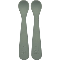 Jollein Lepeltje Siliconen - Ash Green - 2 stuks