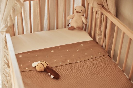 Wiegdeken 75x100cm Basic Knit - Biscuit - afbeelding 2