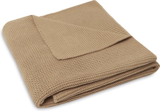Wiegdeken 75x100cm Basic Knit - Biscuit - afbeelding 5