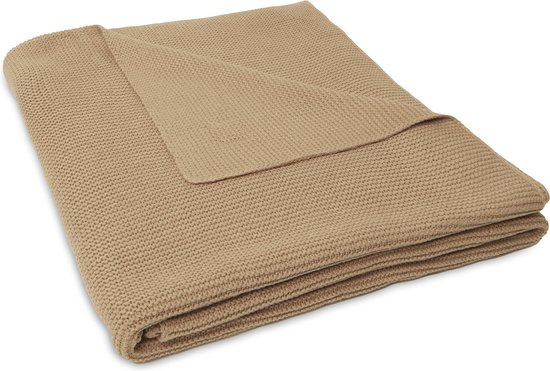 Ledikantdeken 100x150cm Basic Knit - Biscuit - afbeelding 7