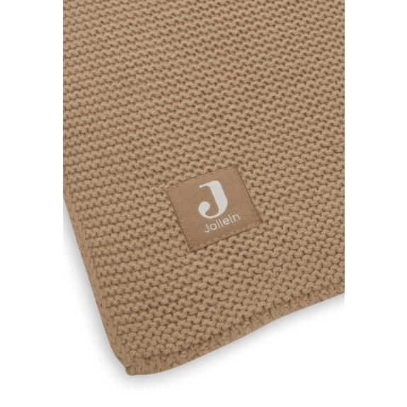 Jollein Baby Deken Ledikant 100x150cm Basic Knit - Biscu
