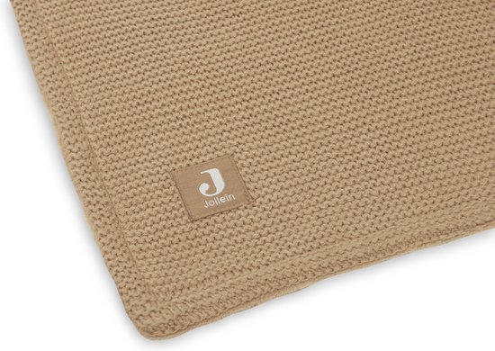 Ledikantdeken 100x150cm Basic Knit - Biscuit/Fleece - afbeelding 7