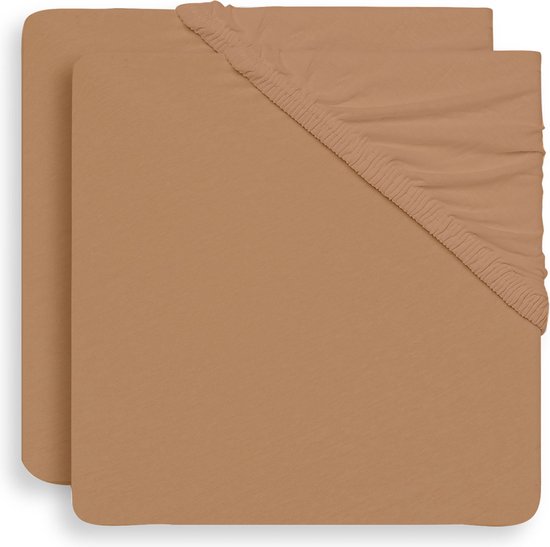 Wieg hoeslaken Jersey 40/50x80/90cm -Biscuit - 2pack