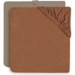 Ledikant Hoeslaken Jersey 60x120cm - Caramel/Biscuit