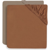 Jollein Baby Hoeslaken Jersey 60x120cm - Caramel/Biscuit