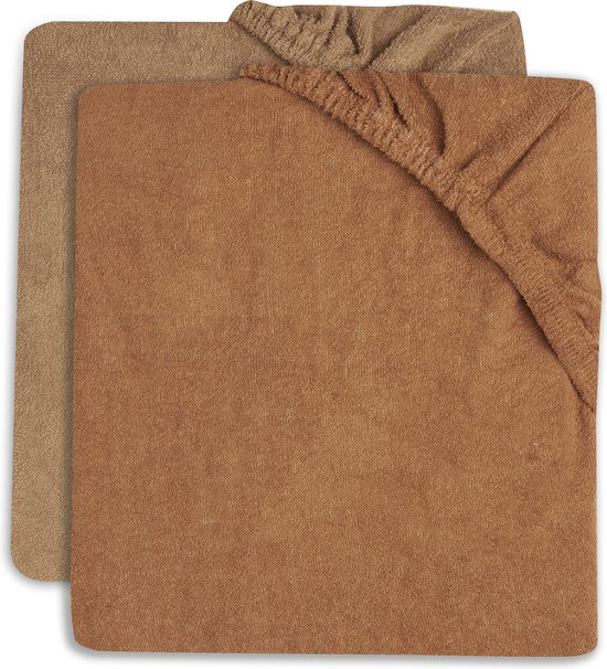 Aankleedkussenhoes Badstof 50x70cm - Caramel/Biscuit