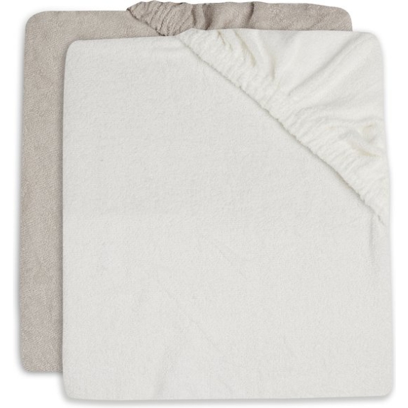 Jollein Aankleedkussenhoes Badstof 50x70cm - Ivory/Nouga