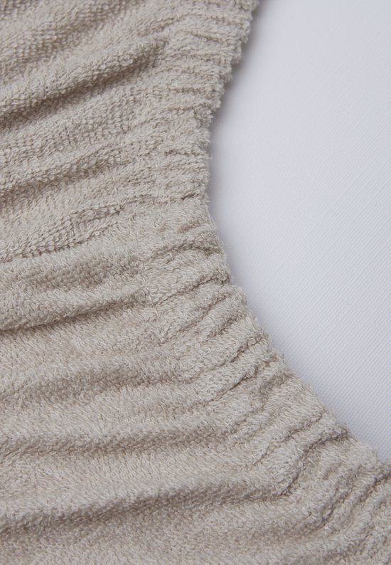 Aankleedkussenhoes Badstof 50x70cm - Ivory/Nougat - afbeelding 2