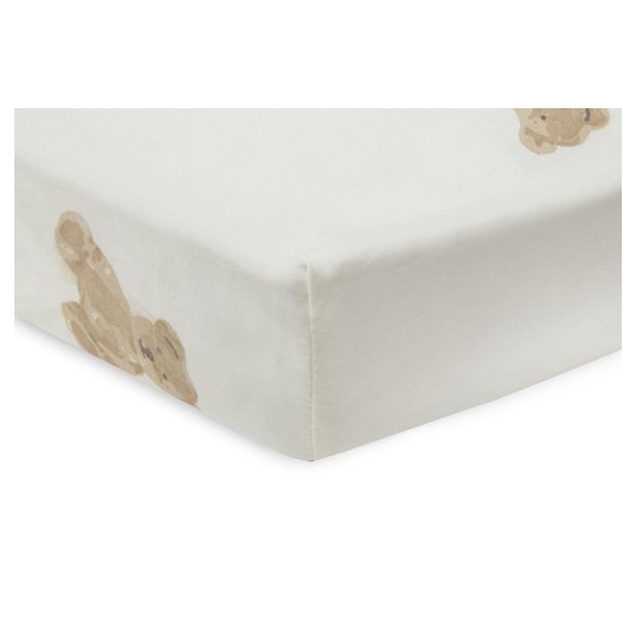 Jollein Wieg Hoeslaken Jersey 40/50x80/90cm - Teddy Bear
