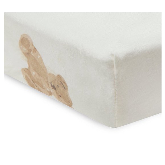 Jollein Baby Hoeslaken Jersey 40/50x80/90cm - Teddy Bear
