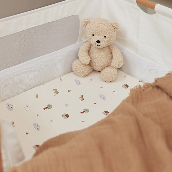 Wieg Hoeslaken Jersey 40/50x80/90cm - Teddy Bear - afbeelding 3