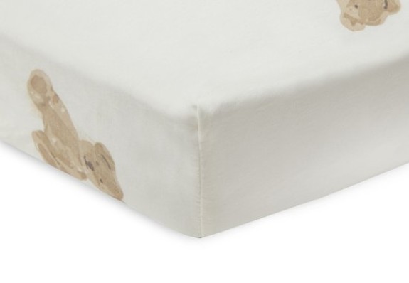 Jollein Baby Hoeslaken Jersey 60x120cm - Teddy Bear