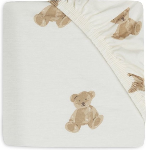 Jollein Baby Hoeslaken Jersey 60x120cm - Teddy Bear