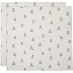Jollein Hydrofiele Doek Large 115x115cm Teddy Bear- 2 St