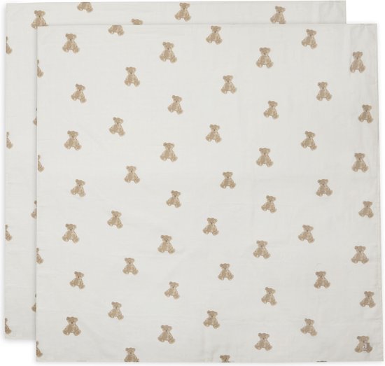 Hydrofiele Doek Large 115x115cm Teddy Bear- 2 Stuks