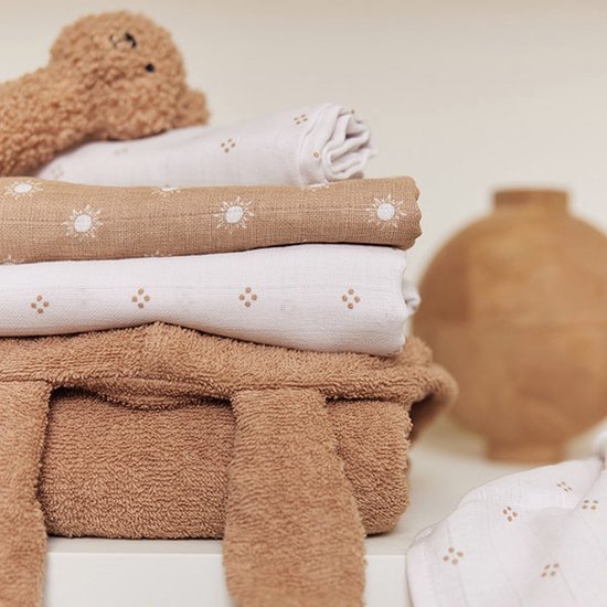 Hydrofiele Doek Large 115x115cm Teddy Bear- 2 Stuks - afbeelding 2