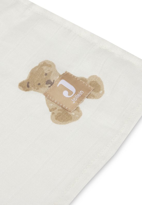 Hydrofiele Doek Large 115x115cm Teddy Bear- 2 Stuks - afbeelding 4