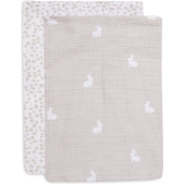 Jollein Baby Washandje Hydrofiel Dotted & Rabbit - Nouga