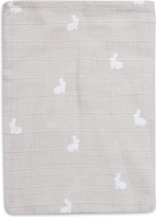 Washandje Hydrofiel Dotted & Rabbit - Nougat 2pack - afbeelding 4