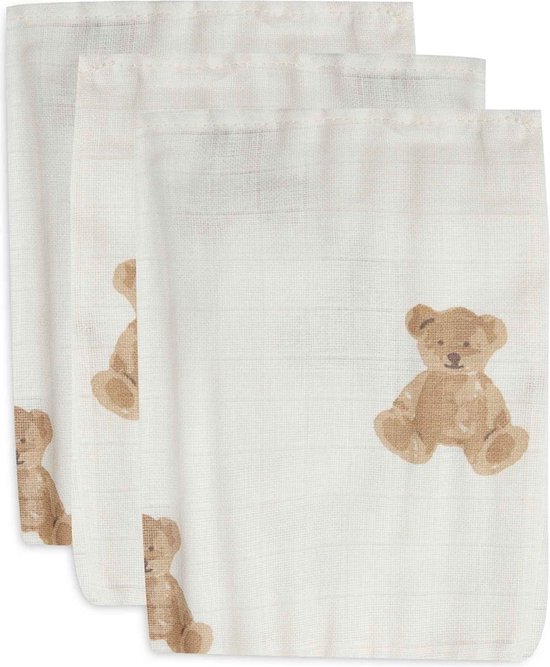 Washandje Hydrofiel Teddy Bear - 3 Stuks
