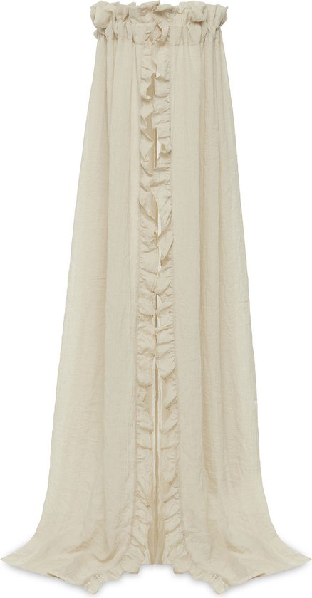 Baby Sluier Vintage Ruffle 155cm - Nougat
