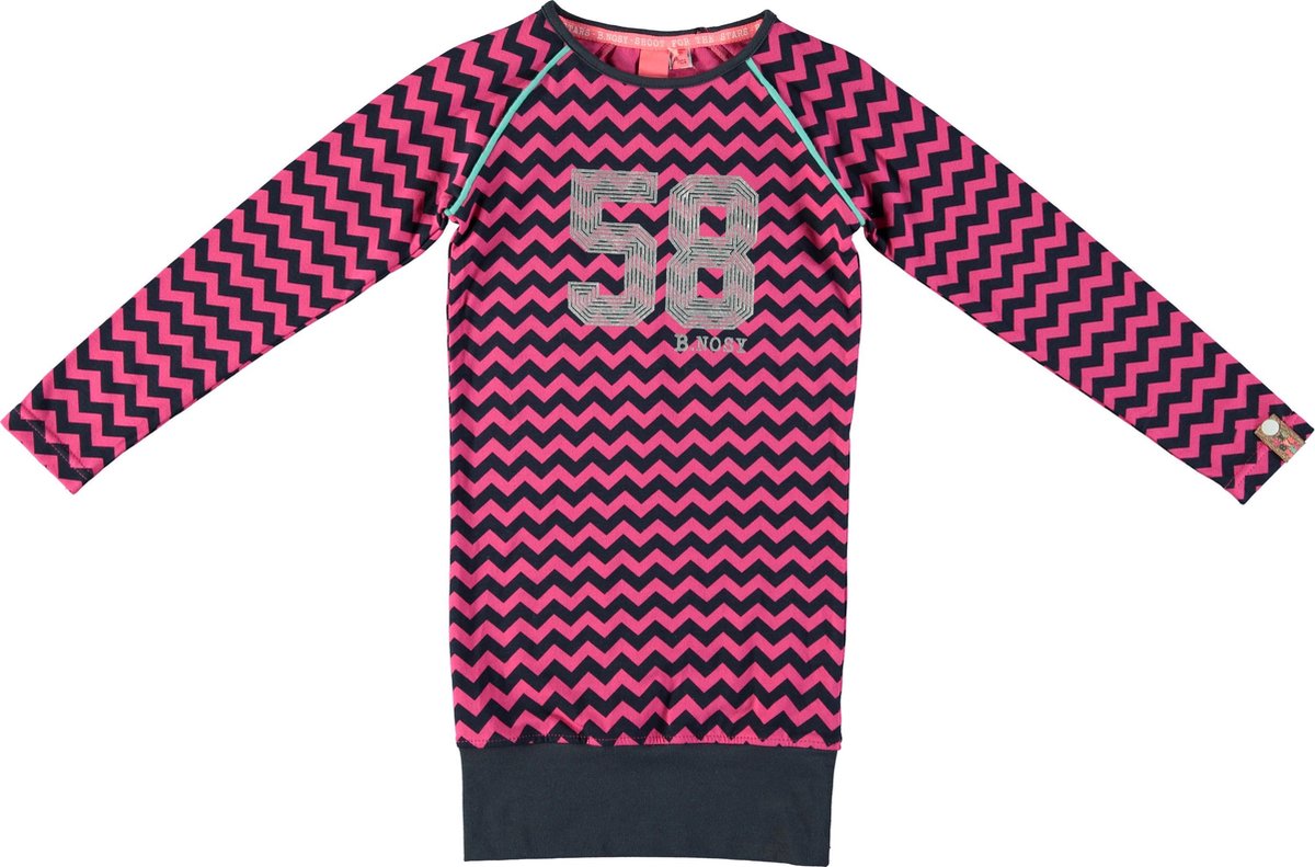 Meisjes Jurk - fuchsia - Maat 86/92