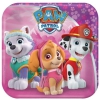 Paw Patrol Papieren Bordjes Roze Vierkant 18cm, 8 stuks
