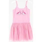 Mim-Pi Meisjes Jurk Flamingo - Roze - Maat 110